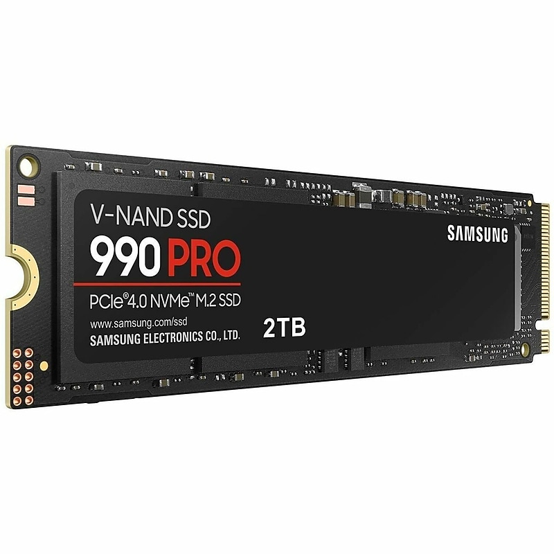 Samsung 990 PRO 2TB M.2 PCIe Gen4 NVMe Internal Solid State Drive, V-NAND (MZ-V9P2T0E) image 1