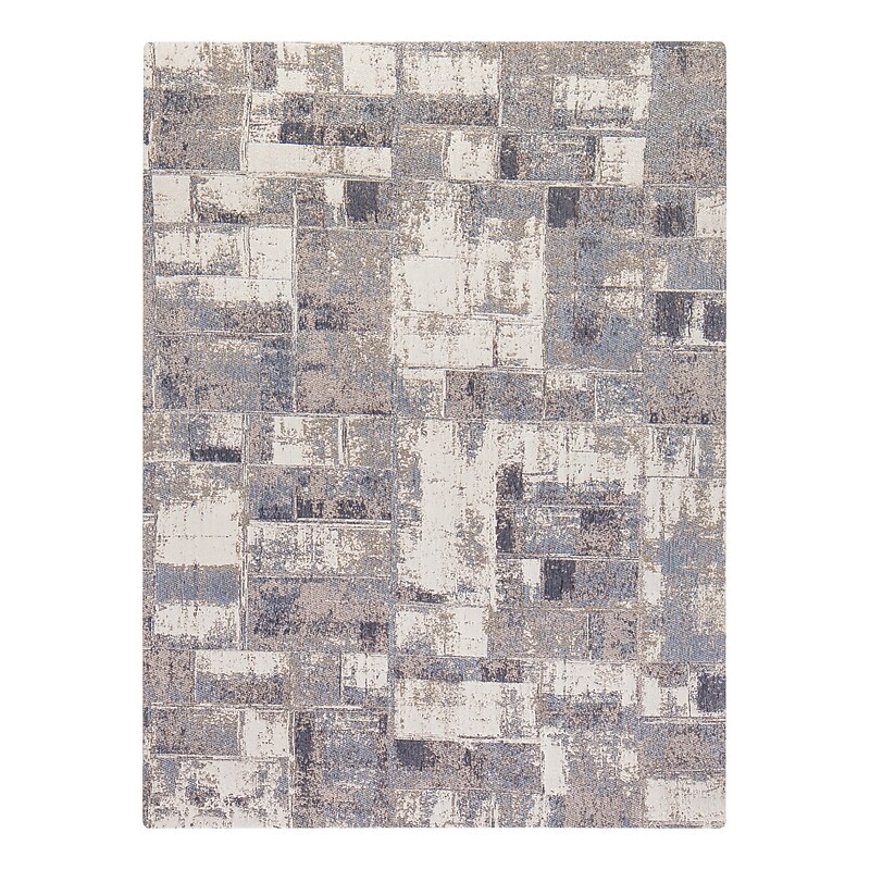 Anji Mountain Rug'd Aarhus Carpet & Hard Floor Chair Mat, 36" x 48'', Gray/White (AMB9007) image 1