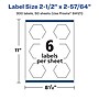 Avery Laser/Inkjet Decorative Edge Waterproof Multipurpose Labels, 2.8906"  x 2.5", White, 300/Box (94121)~#|#~DE4BDD48-6DFB-46A8-9213A4D39CF8278D_sc7