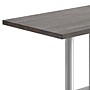 Flash Furniture Bennett Wooden Commercial Indoor Table, 48" x 30", Dark Brown Top/Silver Base (GSF3048DBTB002S)~#|#~DE536EB7-8F1F-4115-9C92A23D8D918F60_sc7