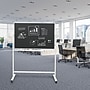 Excello Global Products Double Sided Magnetic Mobile Whiteboard Chalkboard Combo, White Frame, 48" x 32"~#|#~DE553043-964C-4DED-AF9EFD23A75E3427_sc7