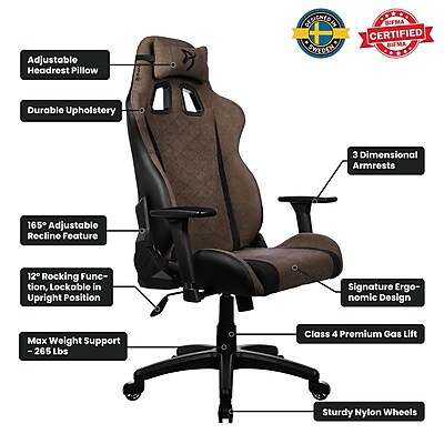 Arozzi Avanti Soft Fabric Ergonomic Racing Gaming Chair - Thumbnail 2