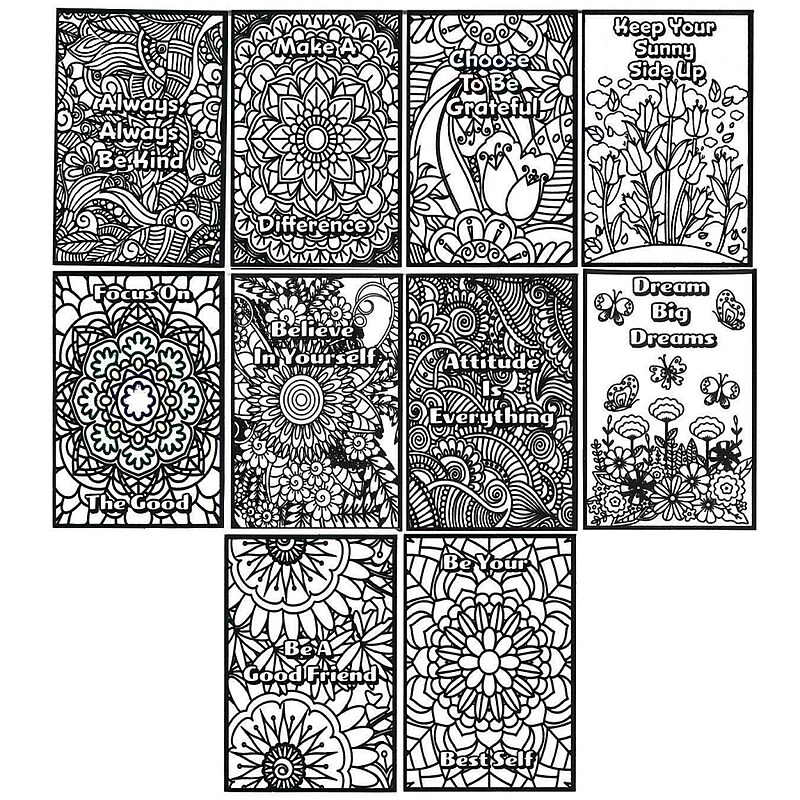 S&S Positive Mindset Velvet Art Mini Posters, 4" x 6", 100/Pack (PS1474) image 1