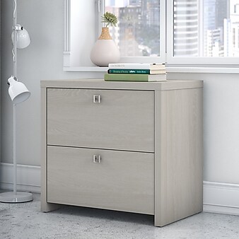 Office by kathy ireland® Echo 2-Drawer Lateral File Cabinet, Letter/Legal, Gray Sand, 32" (KI60202-03)