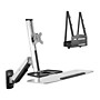 Mount-It! Wall Mounted Sit-Stand Single Monitor Workstation with Floating Keyboard Tray, Up to 32" Monitor, Silver (MI-7905)~#|#~DE605C57-69F0-4DFB-AC4293E48BC4CD3C_sc7