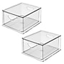 iDESIGN Small Stackable Plastic Storage Bin, Clear (27983M2)~#|#~DE63E13D-919B-4AB1-B1ECD0FDB2F0CC77_sc7