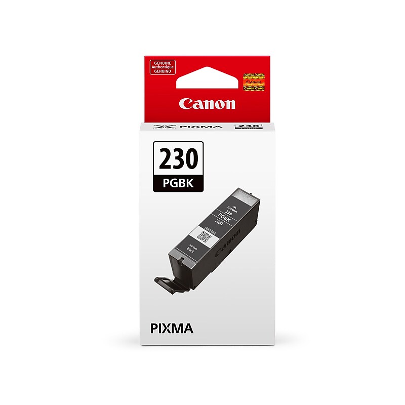 Canon Genuine CLI-230PGBK Black Black Standard Yield Ink Cartridge (6674C001) image 1