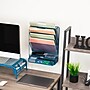 Mind Reader 7-Compartment Metal Desk Shelf, Turquoise (MAGROUND-TUR)~#|#~DE6F3BCC-6C43-4D70-8F9B3304CC46A422_sc7