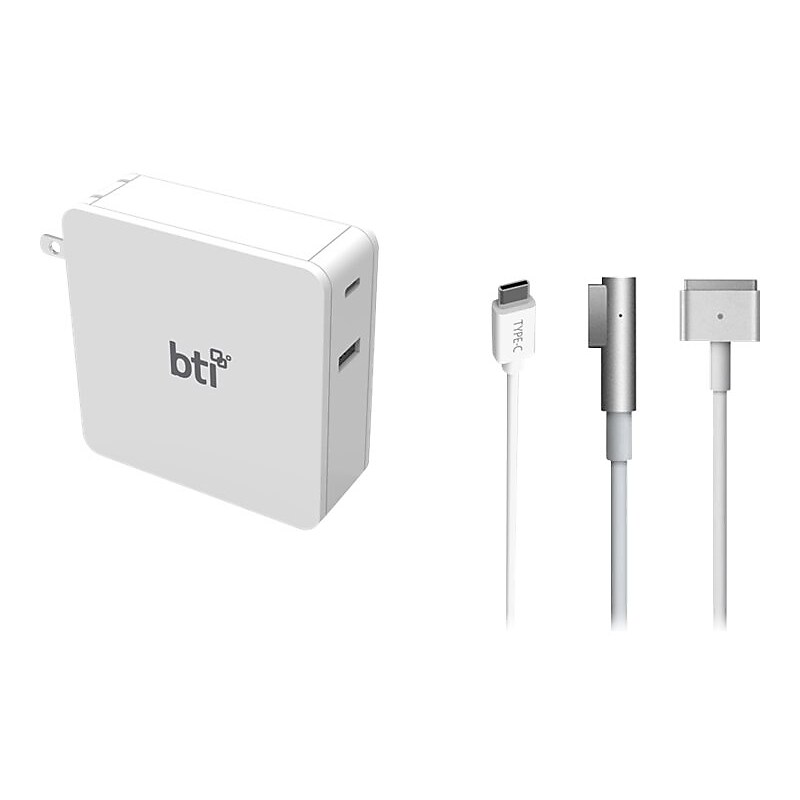 BTI 87W Power Adapter for Apple MacBook Laptop, White (87WUSBC-MAG3T-BTI) image 1