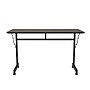 Correll Econoline 48"W x 24"D Adjustable Foldable Training Room Table, Laminate, With Wheels, Walnut (FTM2448TF01)~#|#~DE777020-209F-4726-A5B6EB81F07E88FA_sc7