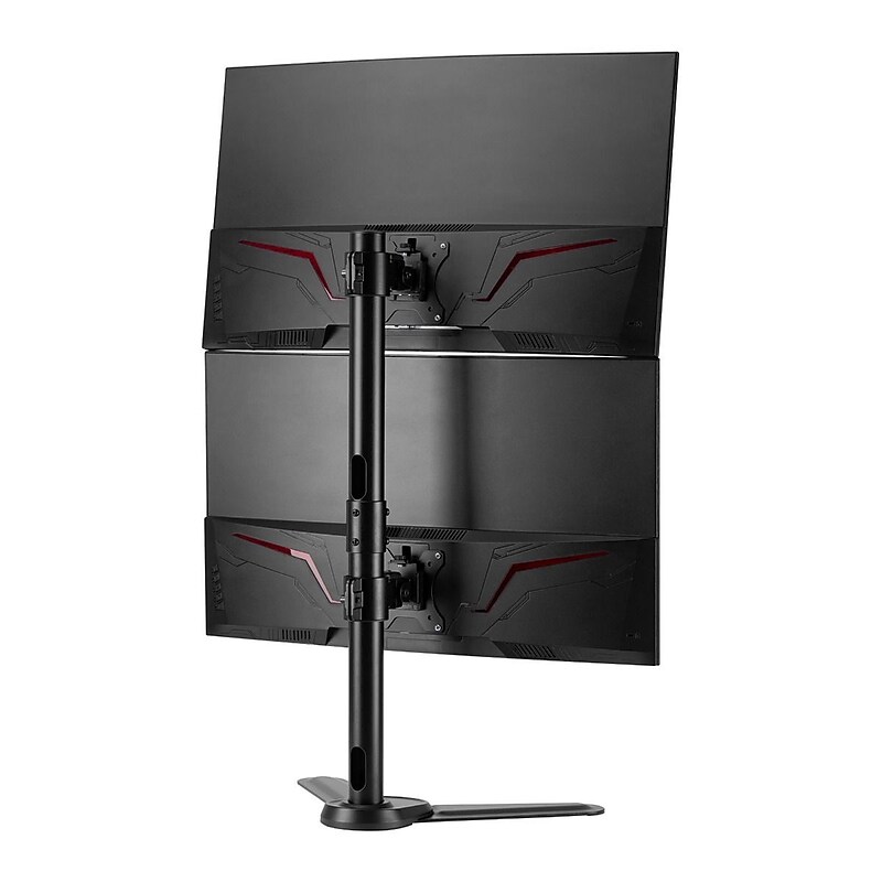 SIIG Freestanding Adjustable Vertical Dual Monitor Stand, Up to  32", Black (CE-MT3F11-S1) image 1