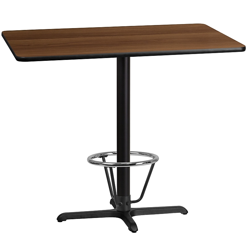 Flash Furniture Laminate Table Top with X-Base, 30" x 48", Walnut (XUWA3048T230B3F) image 1
