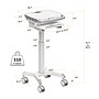 Mount-It! MedHub Motorized Height-Adjustable Mobile Medical Cart Workstation with Locking Casters, White/Gray (MI-16040)~#|#~DE7D2776-2639-482C-97B90E3D24671A92_sc7