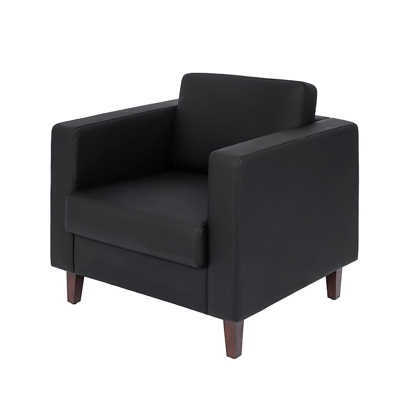 Flash Furniture Hercules Artemis LeatherSoft Reception Chair, Black (ZB89211SBLK) image 1