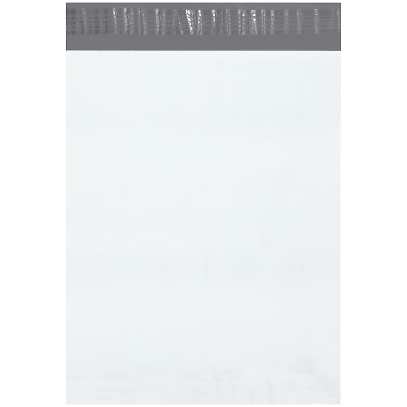 12" x 15.5" Self-Sealing Poly Mailer, White, 500/Carton (B870) image 1