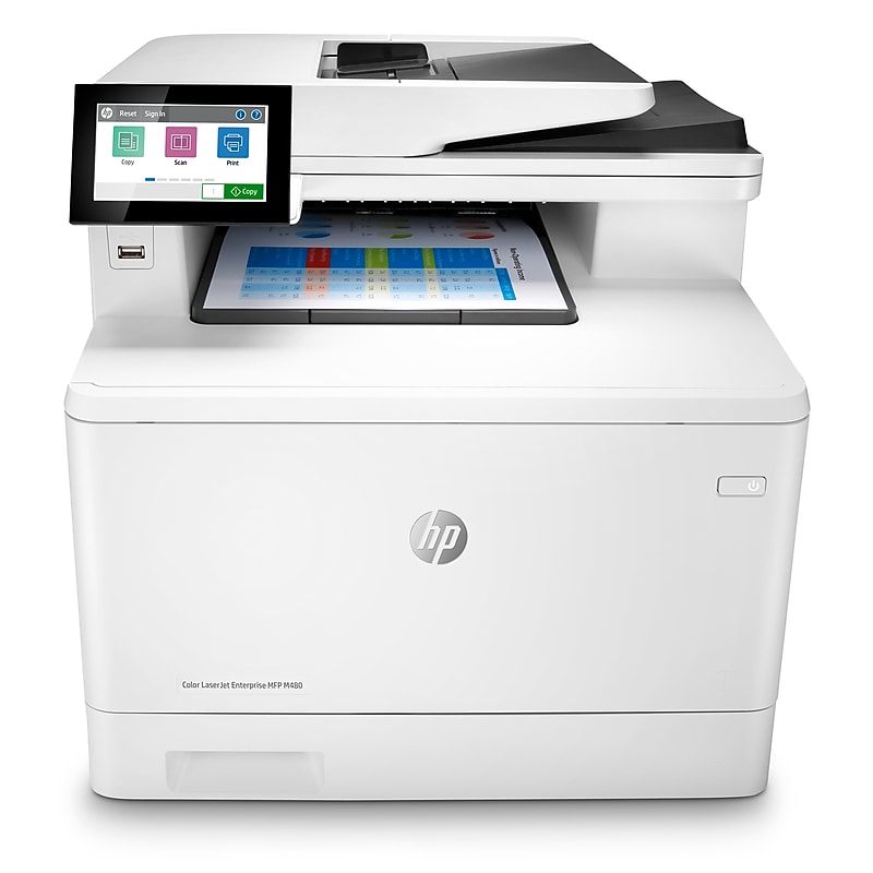 HP LaserJet Enterprise MFP M480f Color All-in-One Laser Printer, Print, Scan, Copy, Best for Office (3QA55A) image 1