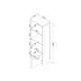 South Shore Step One Narrow 3-Shelf Bookcase with Door, Pure Black (3107652)~#|#~DEA2C06C-802D-4270-86476517BAD55106_sc7