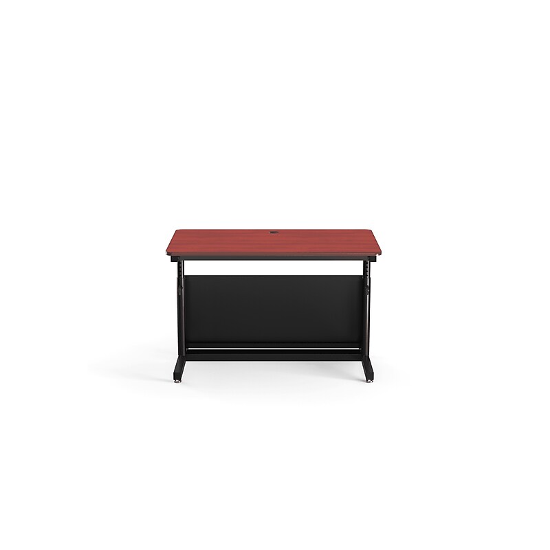 VersaDesk Deluxe 48"W Manual Adjustable Standing Computer Table, Cherry/Black (CTL4830-BC) image 1