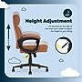 Serta Comfort Ergonomic Bonded Leather Swivel Executive Chair, Cognac (CHR10130D)~#|#~DEA64631-D8FD-4D10-80CE76C7022CBDF3_sc7