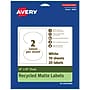 Avery EcoFriendly Laser/Inkjet Oval Multipurpose Labels, 4" x 6", White, 20/Pack (94057)~#|#~DEA7074B-CB25-411D-834A29627CA51E28_sc7