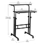 Mind Reader 27.5"- 39" Mobile Adjustable Sit/Stand Desk, Black (SDROLLXL-BLK)~#|#~DEACE9C8-C858-47F6-BDBBCEFA84FE5382_sc7