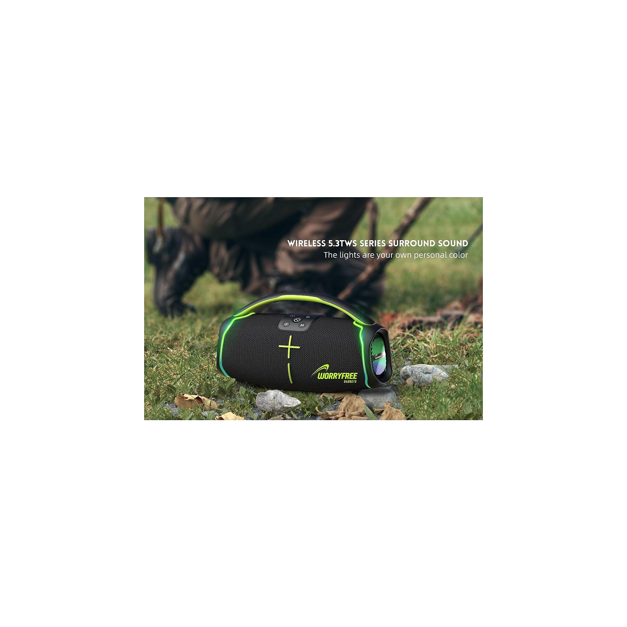 Worryfree Gadgets Wireless Bluetooth Party Speaker, Water Resistant, Black (WH61) Sansujyuku sansujyuku.com
