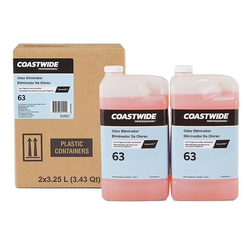 Coastwide Professional Odor Eliminator 63 Concentrate for ExpressMix, 3.25L, 2/CT (CW6303EM-A) image 1