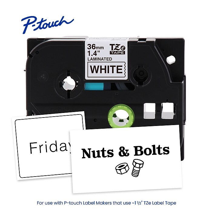 Brother P-touch Laminated Label Tape, 1-1/2