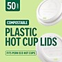Perk™ Eco Compostable Plastic Hot Cup Lid, 10/12/16 Oz., White, 50/Pack (PK56218)~#|#~DEB6B2A5-4A26-4351-BEF8E5D1EB4DC322_sc7