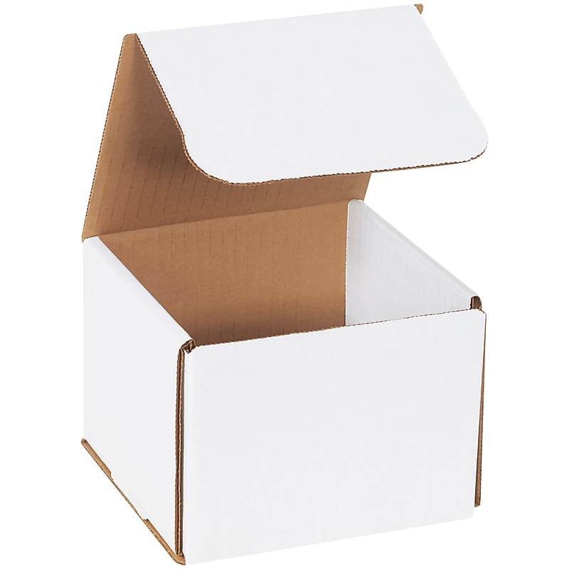 5" x 5" x 4" Crush-Proof Mailer, White, 50/Bundle (M554) image 1