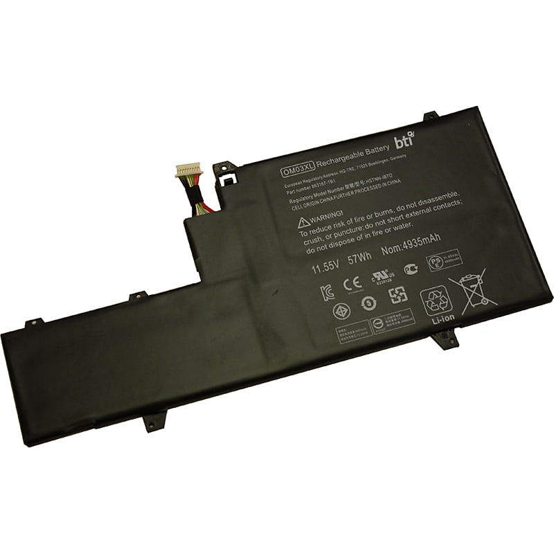 Battery Technology Li-Ion Replacement Battery for HP Elitebook 1030 G2/X360 1030 G2, 4960mAh (OM03XL-BTI) image 1