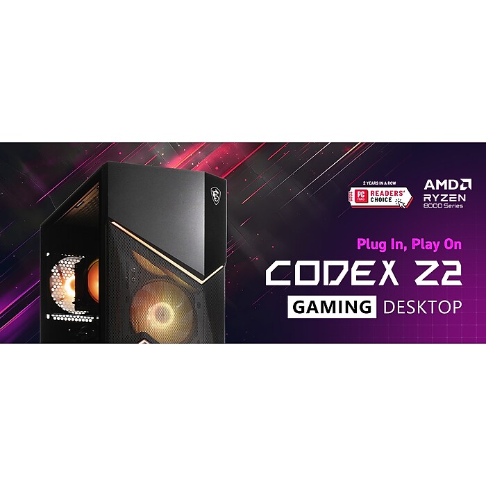MSI Codex Z2 Gaming Desktop Computer, AMD Ryzen 5, NVIDIA GeForce