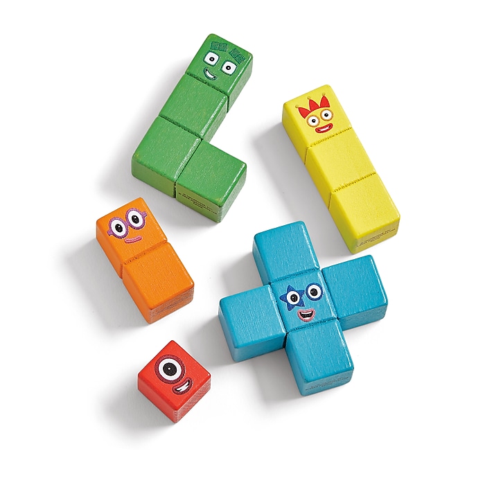 hand2mind Numberblocks Wooden Building Blocks Activity Set (96932