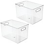 iDESIGN Plastic Storage Bin, 7.75" x 12"x 8", Clear, 2/Pack (28012M2)~#|#~DEC5AE1F-E62B-4801-90F66B53F6C80D6B_sc7