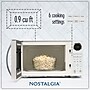 Nostalgia Retro 0.9 Cubic Foot Countertop Microwave, White (NRMOGZ9WH6A)~#|#~DED1C0E5-D083-49C9-A5CB65117C593AF2_sc7