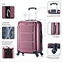 InUSA Pilot 24" Hardside Suitcase, 4-Wheeled Spinner, TSA Checkpoint Friendly, Wine (IUPIL00M-WIN)~#|#~DED1D216-DD14-4FC7-BBE6D0D787187169_sc7