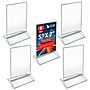 Azar Card Holder, Desktop/Countertop, Top/Side Loading Acrylic, 5/Pack (152799-SLV-5PK)~#|#~DED2B93C-8E87-4FDF-9B3A66D6FEBE74F8_sc7