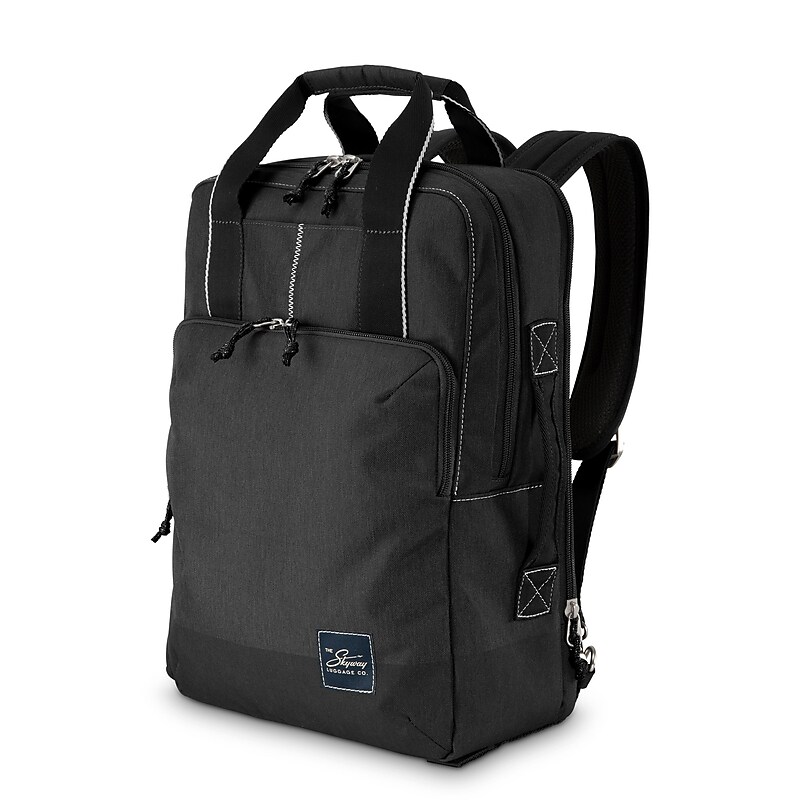 Skyway Luggage Rainier Deluxe Laptop Compatible Backpack, Crater Black (505-17-001-BKP) image 1