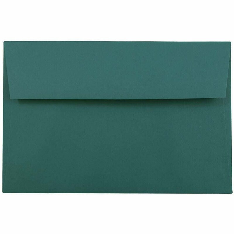 JAM Paper A9 Booklet Envelope 5 3/4" x 8 3/4", Teal Blue, 100/Pack (157463d) image 1