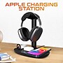 Delton HS1 4-in-1 Wireless Charging Station and Headset Stand, Black (DHSWC1)~#|#~DEDBF1CE-29DB-477B-92343015A8DC8D6B_sc7