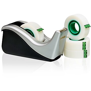 Scotch Desktop Tape Dispenser, Silvertech Two-Tone (C60-ST)