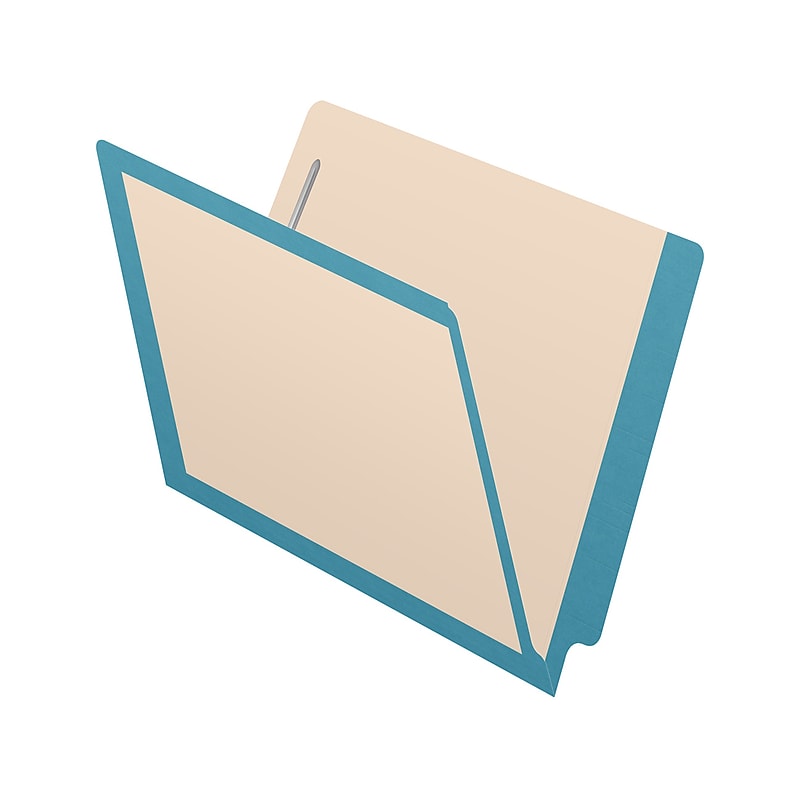 Medical Arts Press Reinforced End Tab File Folder, Straight-Cut, Letter Size, Manila/Blue, 50/Box (S-09473-BLU) image 1