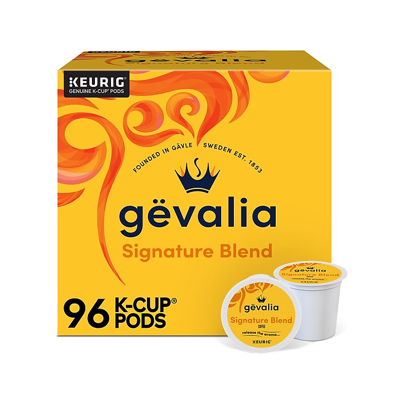 Gevalia Signature Blend Coffee Keurig K-Cup Pod, Light Roast, 96/Box (5305CT) image 1