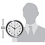 Infinity Instruments Round Retro Wall Clock, Aluminum, 9.5" (10940/SV)~#|#~DEF54857-227B-4819-B43AF68825606C1D_sc7