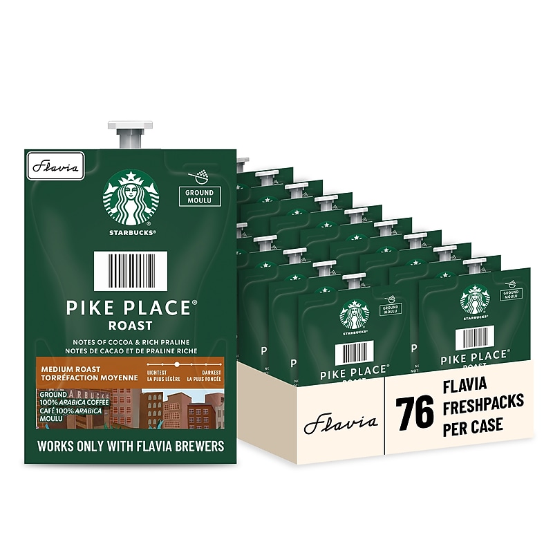Starbucks Pike Place Coffee Flavia Freshpacks, Medium Roast, 76/Carton (MDR01038) image 1