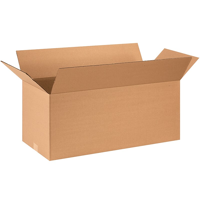 28" x 12" x 12" Shipping Boxes, 32 ECT, Brown, 20/Bundle (281212) image 1