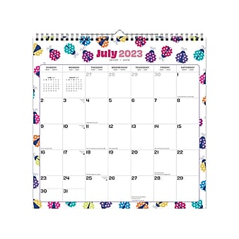 2023-2024 StarGifts Ladybug Party 12" x 12" Academic & Calendar Monthly Wall Calendar (9781975472016)