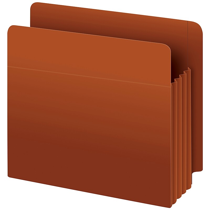 Pendaflex Reinforced File Pocket, 3 1/2" Expansion, Letter Size, Redrope (95343) image 1