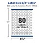 Avery Laser/Inkjet Square Multipurpose Labels, 0.75"  x 0.75", Glossy White, 800/Pack (94102)~#|#~DF08EB87-06B5-459D-91F9CCB6BE9836D9_sc7
