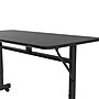 Correll Econoline 48"W x 24"D Adjustable Foldable Training Room Table, Laminate, With Wheels, Black Granite (FTM2448TF07)~#|#~DF10B9F6-1941-4A21-A14D7714F777BFF7_sc7